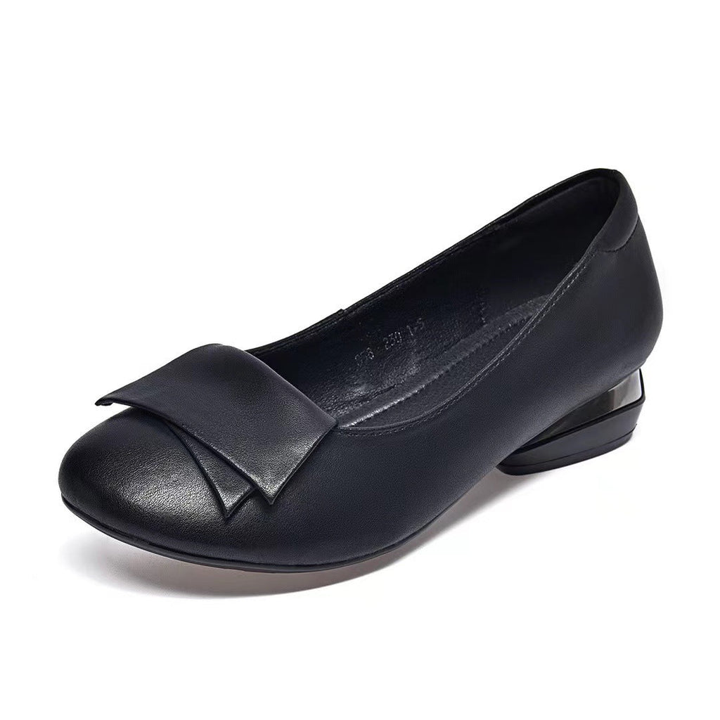 Women's Flat Bottom Leather Fashion Casual Shoes - VEX CLUB HOUSE