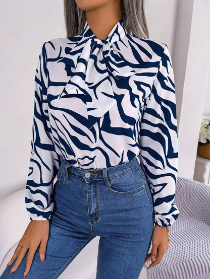 Elegant Contrasting-Color Striped Top For Women - VEX CLUB HOUSE