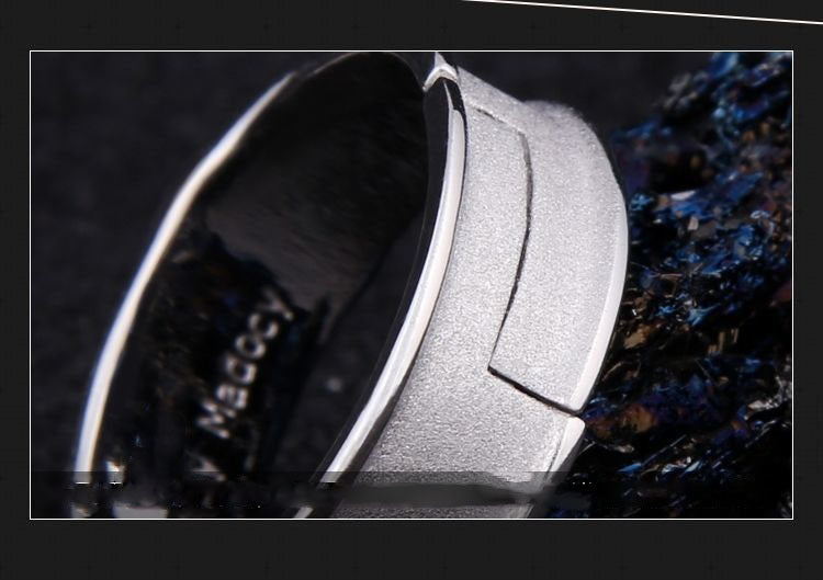 Time Ring 2-dimensional Simple Versatile Personality Opening Adjustable Men And Women Simple Bracelet Finger Ring Jewelry V E X C L U B H O U S E