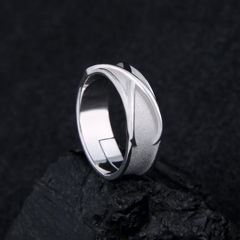 Time Ring 2-dimensional Simple Versatile Personality Opening Adjustable Men And Women Simple Bracelet Finger Ring Jewelry V E X C L U B H O U S E