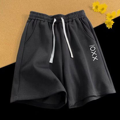 Vintage Letter Print Loose Summer New Straight Shorts Men - VEX CLUB HOUSE