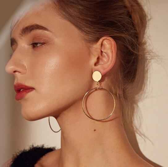 Simple Style Temperament Earrings Japanese And Korean Large Circle Earrings Earrings Earrings Earrings Women - VEX CLUB HOUSE
