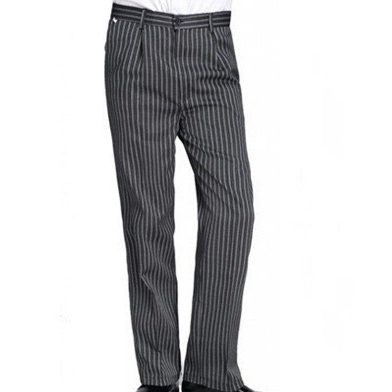 Kitchen Striped Chef's Pants And Dining Room Elastic Pants - VEX CLUB HOUSE