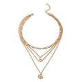 Chunky Gold Necklace Chunky Charm Necklace For Women Layered Gold Necklace For Women Silver Coin Necklace Jewelry Gifts For Women - VEX CLUB HOUSE