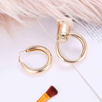 Geometric round big earrings women - VEX CLUB HOUSE