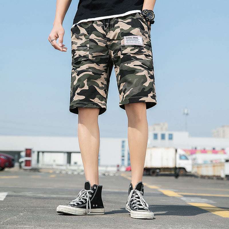 Washed Overalls Camouflage Shorts Men - VEX CLUB HOUSE