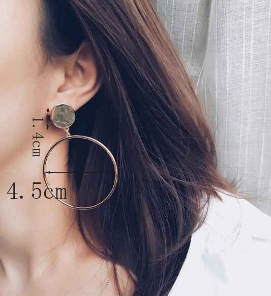 Simple Style Temperament Earrings Japanese And Korean Large Circle Earrings Earrings Earrings Earrings Women - VEX CLUB HOUSE