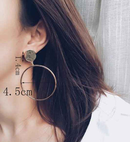 Simple Style Temperament Earrings Japanese And Korean Large Circle Earrings Earrings Earrings Earrings Women - VEX CLUB HOUSE