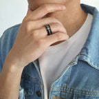 Two Tone Detachable Ankh Egyptian Cross Ring For Men Stainless Steel Male Religious Jewelry V E X C L U B H O U S E
