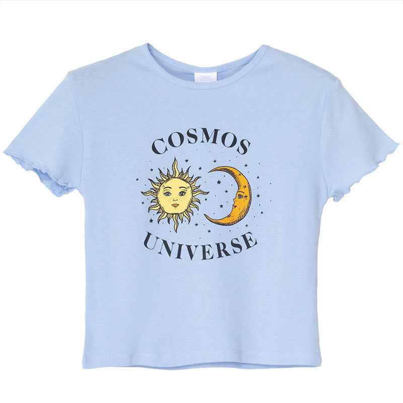 Butterfly T-shirt Short-sleeved Women European And American Tops Ins Women's Hong Kong Style Women's Short-sleeved T-shirt Women Ins Tide - VEX CLUB HOUSE