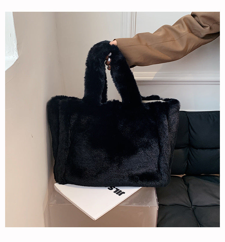 Winter Bags Chain Plush Handbag Totes Women Shoulder Bag - VEX CLUB HOUSE