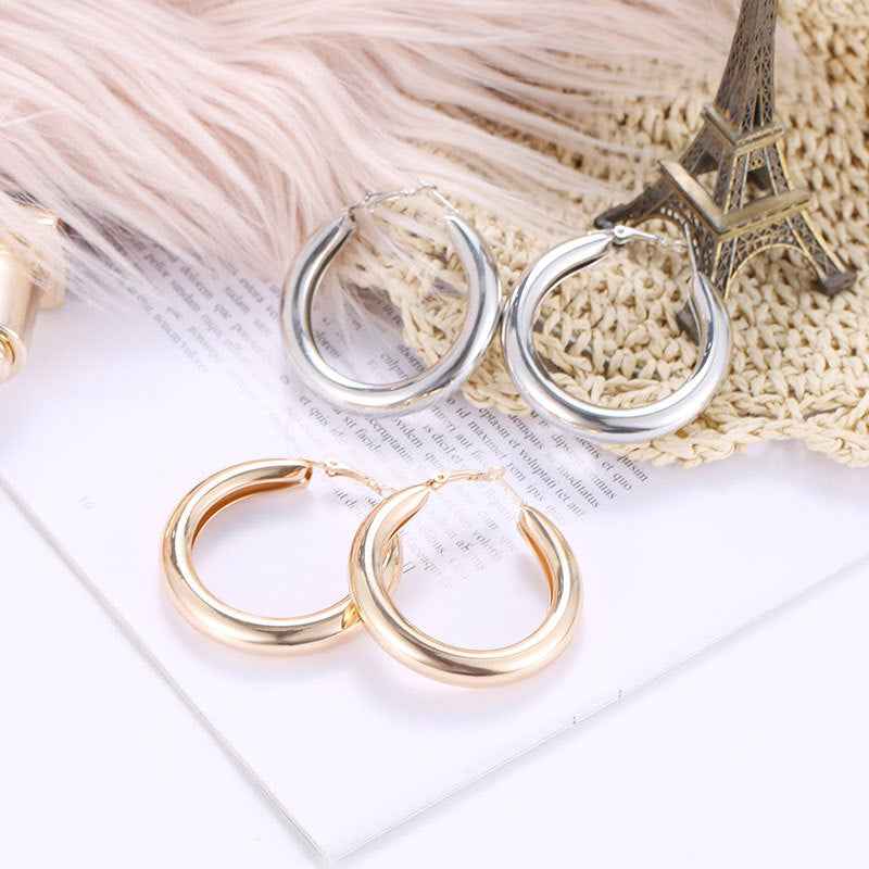Geometric round big earrings women - VEX CLUB HOUSE