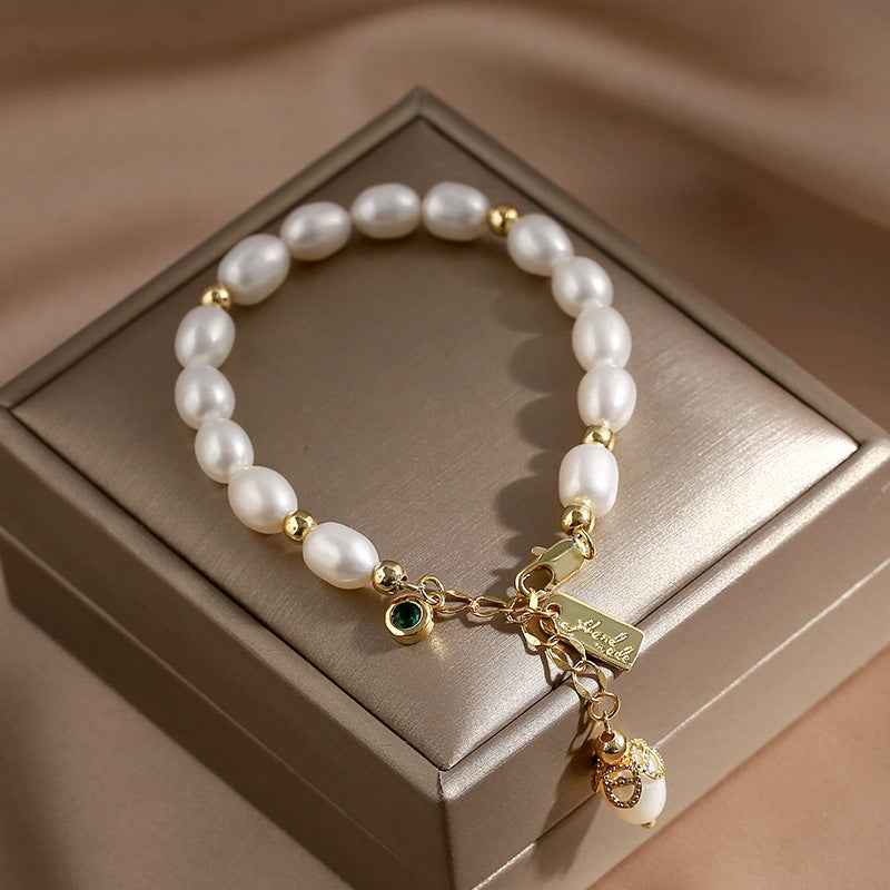 Baroque freshwater pearl bracelet women