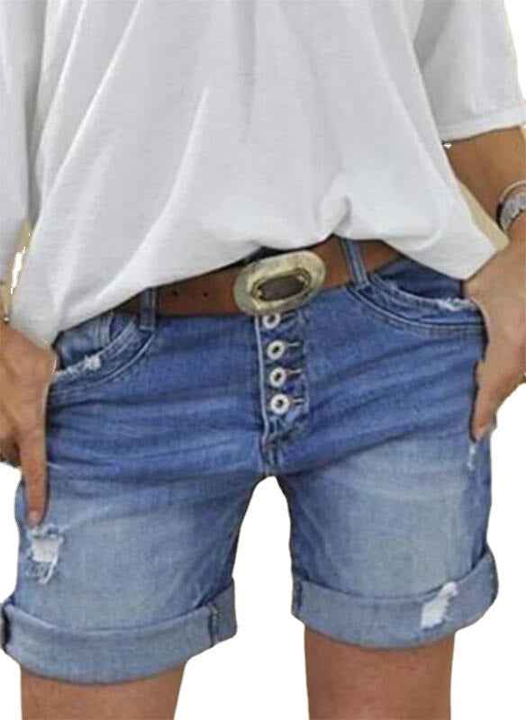 High-waisted Denim Shorts For Women - VEX CLUB HOUSE