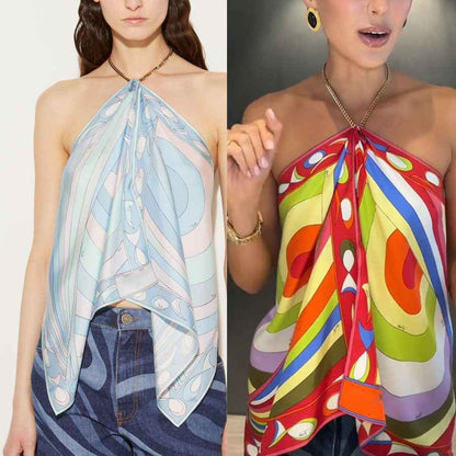 New Spring Summer Halterneck Bra With Positioning Print - VEX CLUB HOUSE