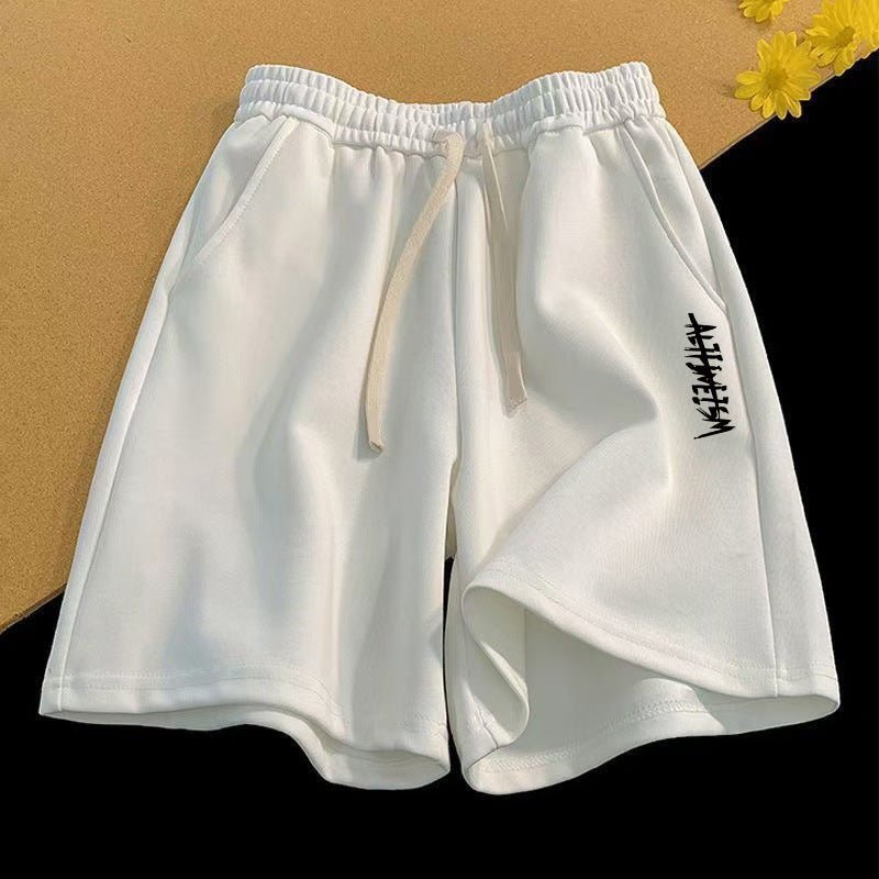 Vintage Letter Print Loose Summer New Straight Shorts Men - VEX CLUB HOUSE