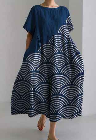 Womens 3D-printed Crew-neck Dress - VEX CLUB HOUSE