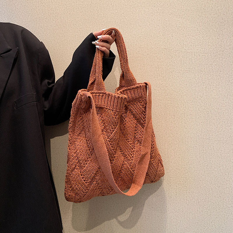 Japanese And Korean Literary Wool Knitted Bags For Women - VEX CLUB HOUSE