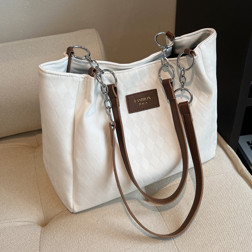 Rhombus Pattern Totes Chain Shoulder Bag Women Shopping Bags - VEX CLUB HOUSE