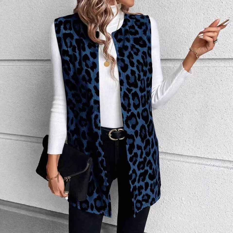 Womens Stylish Casual Leopard-print Jacket - VEX CLUB HOUSE