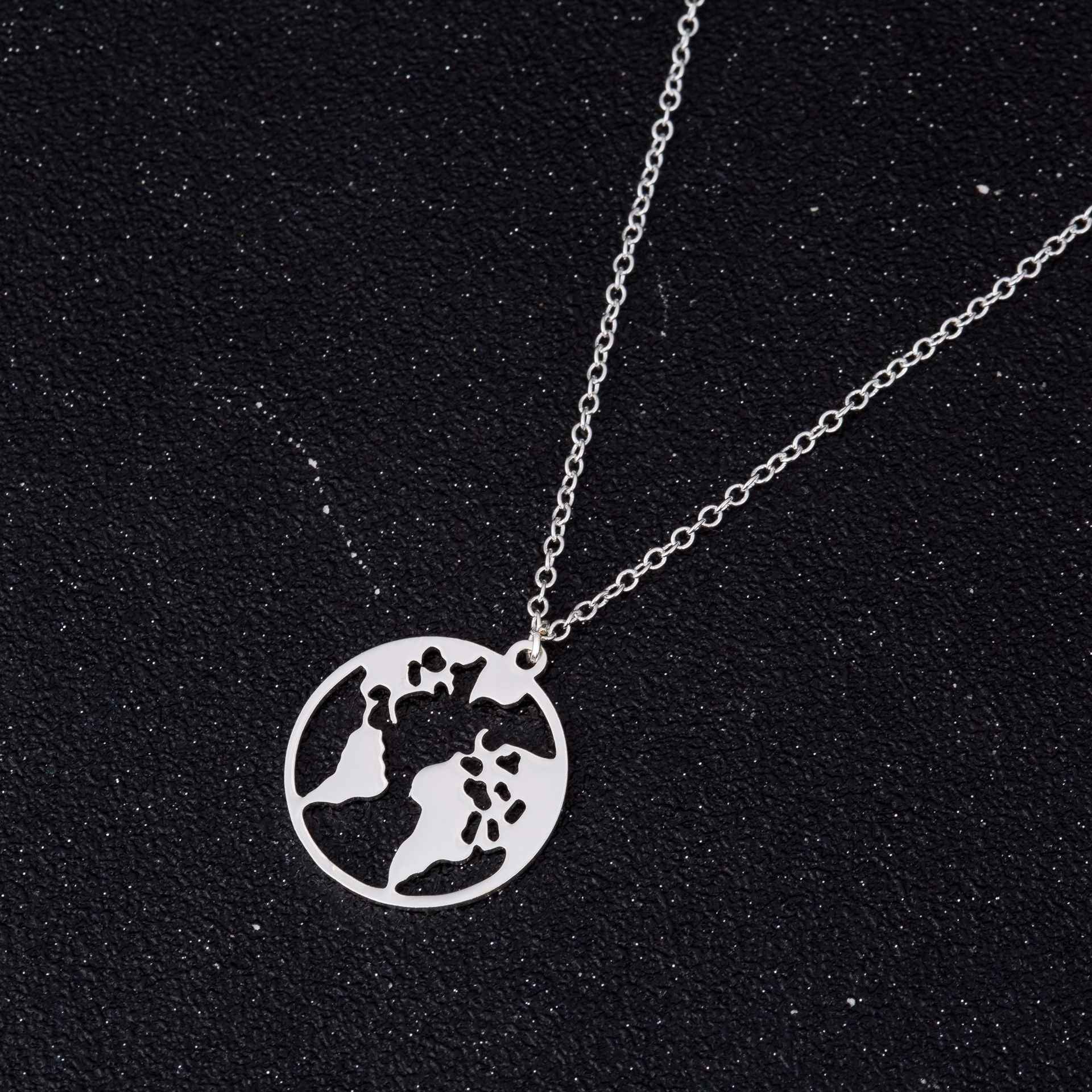 Vintage Origami World Map Necklace Women Geometric Necklace - VEX CLUB HOUSE