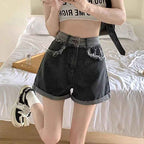 Retro Distressed High-Waist Loose Denim Shorts For Women - VEX CLUB HOUSE