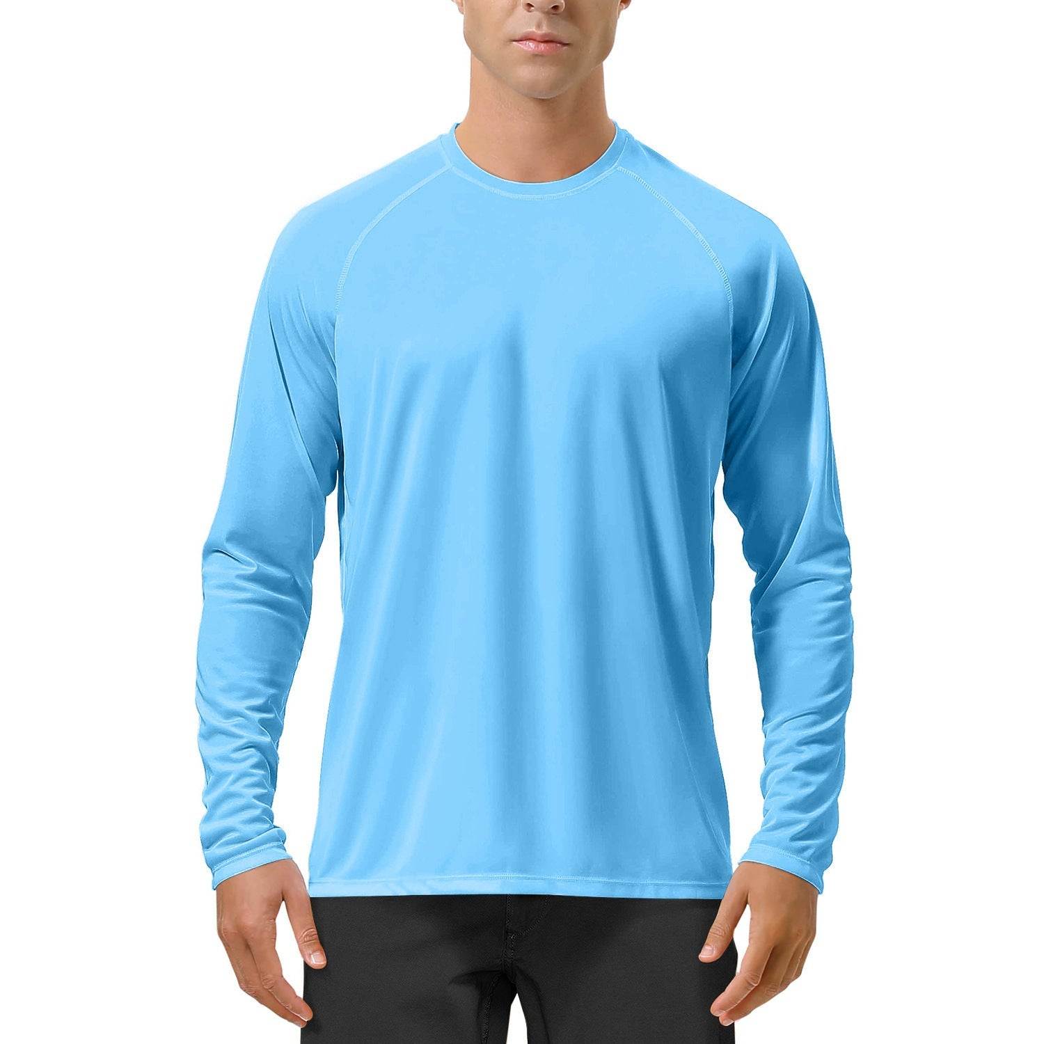 Quick-drying Solid Color Round Neck Sports Training Stretch Sun Protection Long Sleeve - VEX CLUB HOUSE