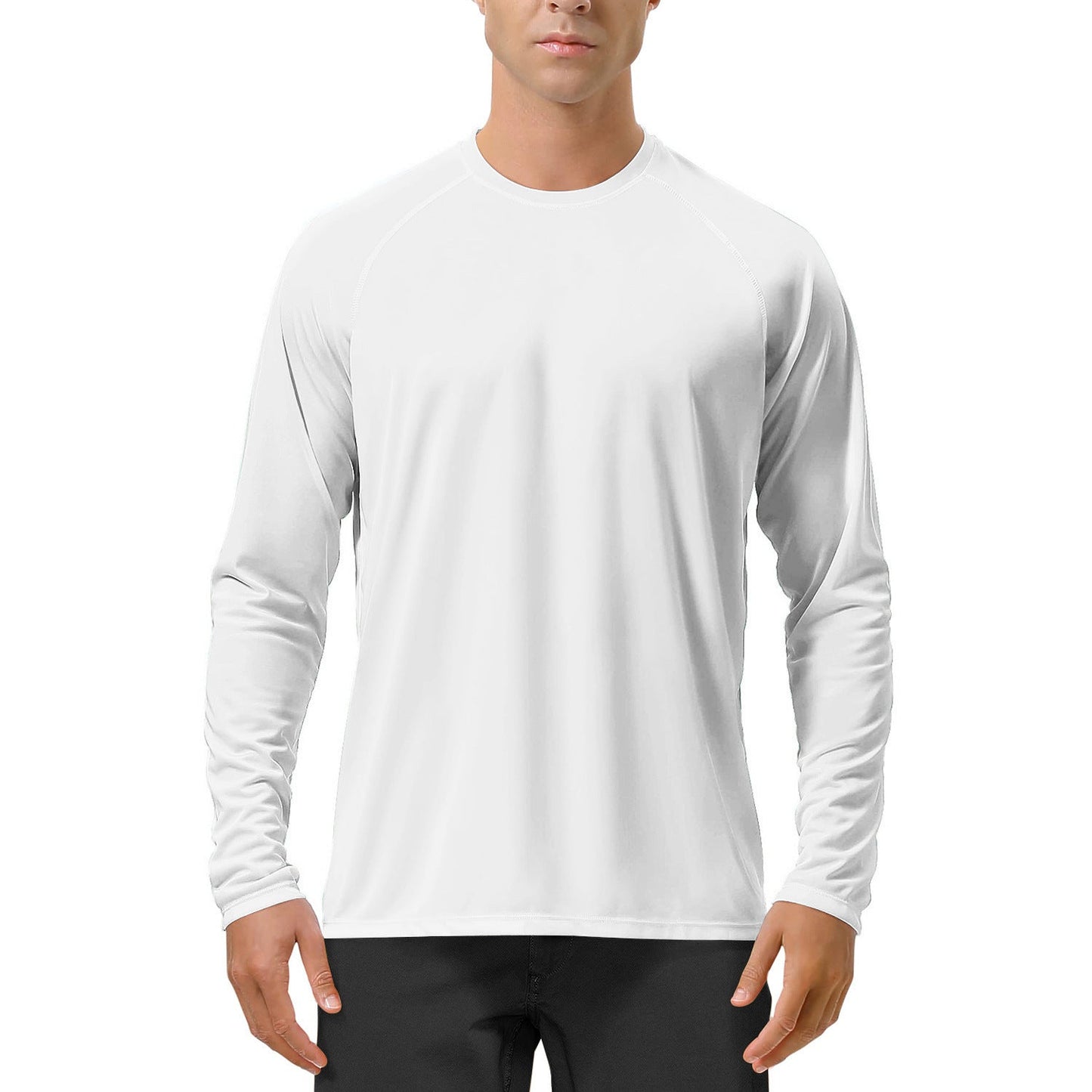 Quick-drying Solid Color Round Neck Sports Training Stretch Sun Protection Long Sleeve - VEX CLUB HOUSE