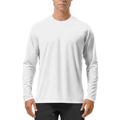 Quick-drying Solid Color Round Neck Sports Training Stretch Sun Protection Long Sleeve - VEX CLUB HOUSE