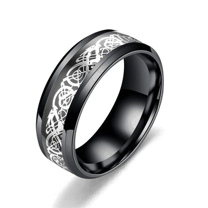 Dragon Pattern Rings Men Stainless Steel Ring Jewelry - VEX CLUB HOUSE