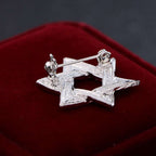 European And American Jewelry Custom-Made Six-Pointed Star Brooch Pins For Men V E X C L U B H O U S E