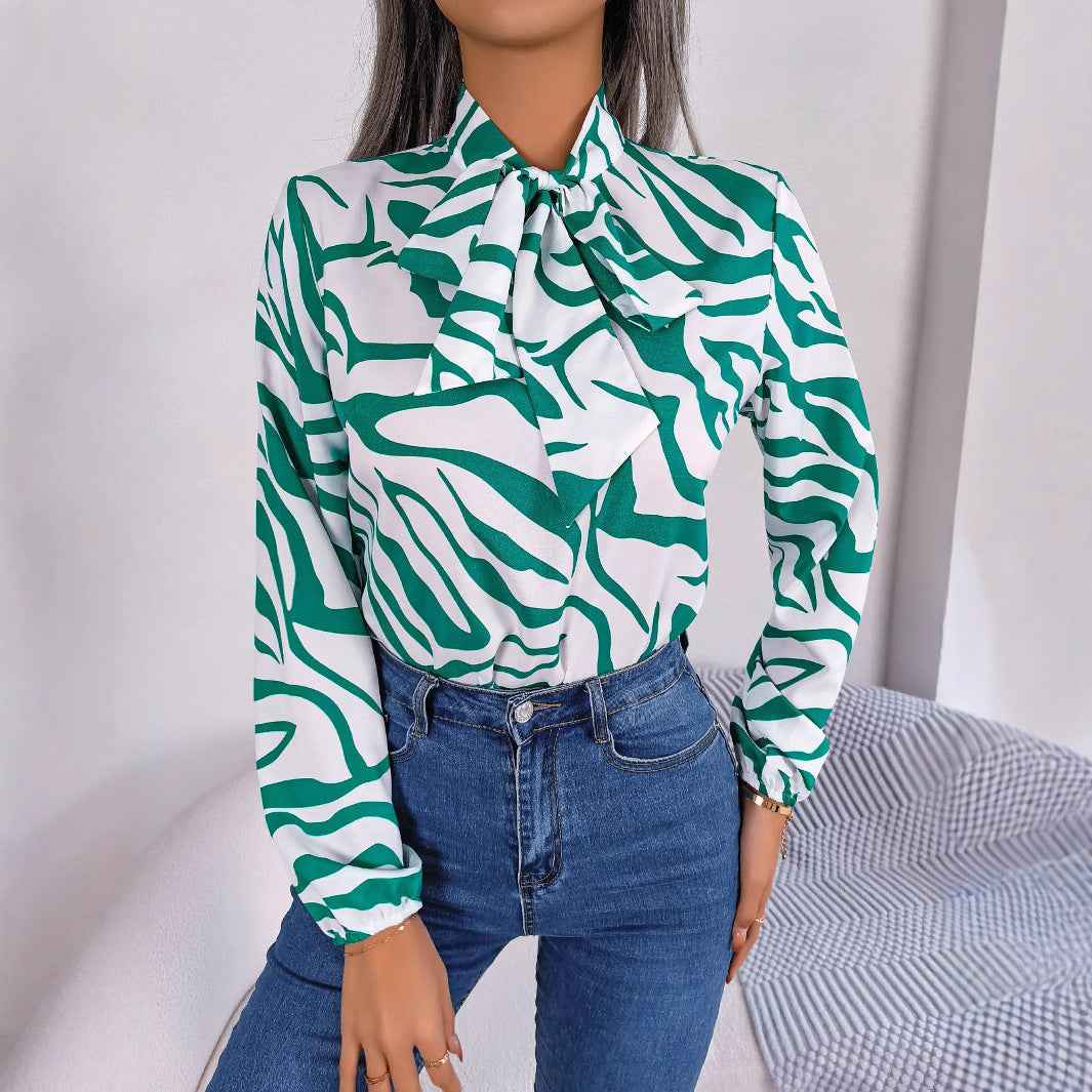 Elegant Contrasting-Color Striped Top For Women - VEX CLUB HOUSE