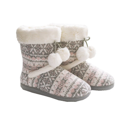 Thickened Warm Soft Sole Non-slip Waterproof Wear-resistant Women's Woolly Shoes - VEX CLUB HOUSE