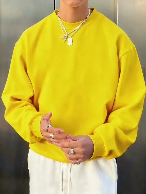 Mens Long-sleeve Wool Pullover Casual Sweatshirt - VEX CLUB HOUSE