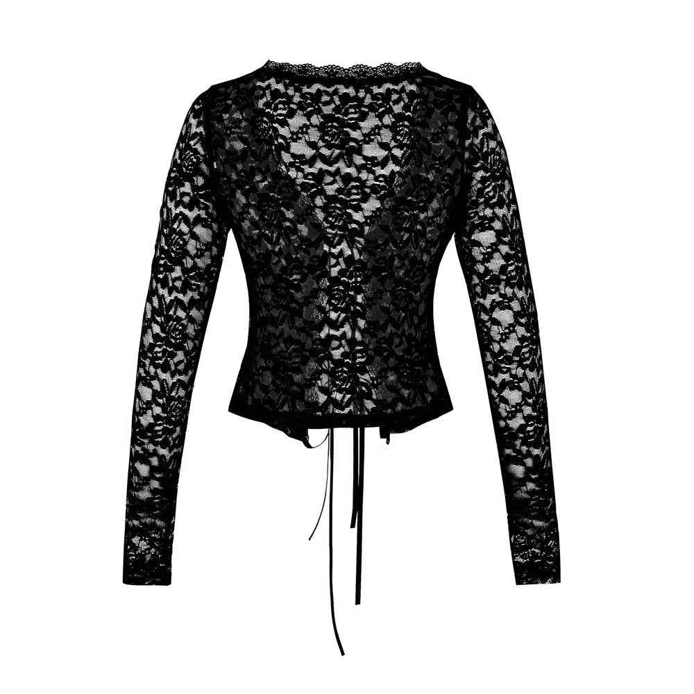 Lace-laced Top For Evening Dates And Birthday Parties - VEX CLUB HOUSE