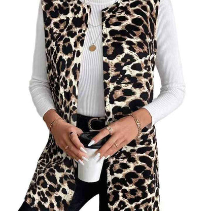 Womens Stylish Casual Leopard-print Jacket - VEX CLUB HOUSE