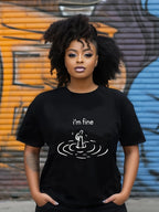 Women's Loose Short Sleeve Crew Neck T Shirt V E X C L U B H O U S E