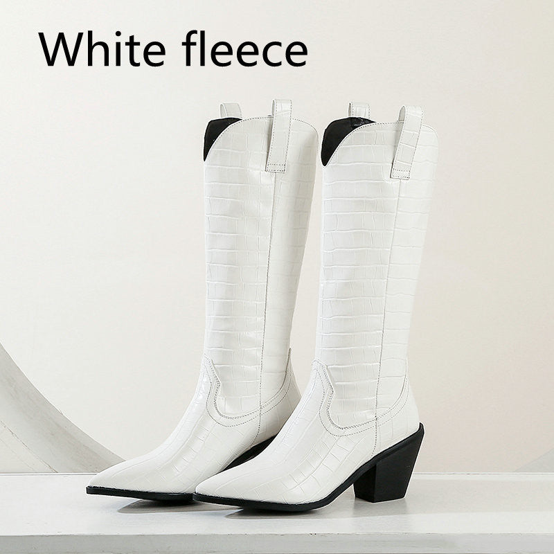 Long Boots Thick Heel Boots Women's Casual Knee-length Boots High Boots - VEX CLUB HOUSE