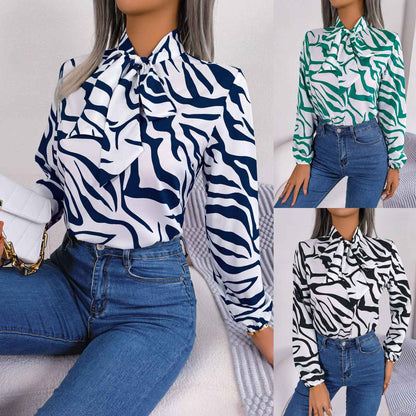 Elegant Contrasting-Color Striped Top For Women - VEX CLUB HOUSE