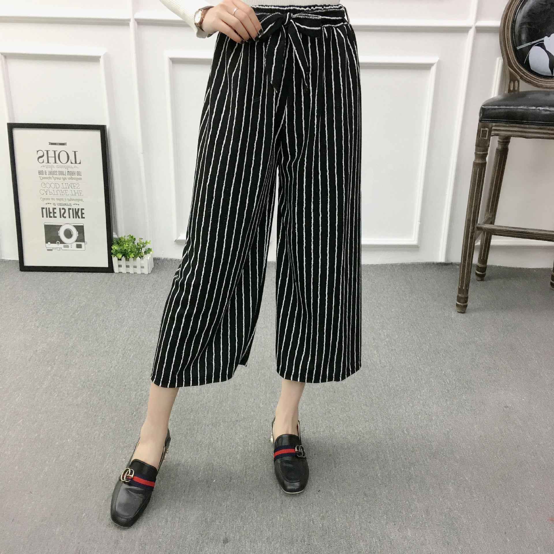 Wide-leg pants Loose flared pants High waist - VEX CLUB HOUSE