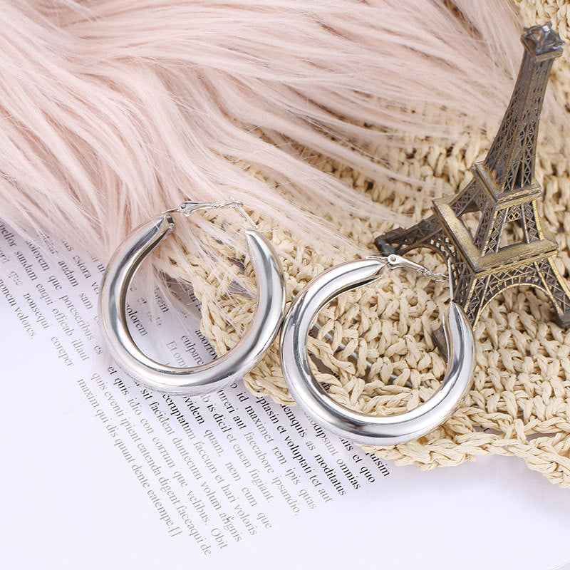 Geometric round big earrings women - VEX CLUB HOUSE