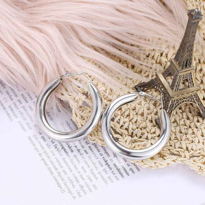Geometric round big earrings women - VEX CLUB HOUSE