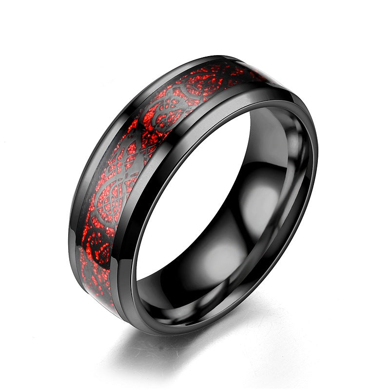 Dragon Pattern Rings Men Stainless Steel Ring Jewelry - VEX CLUB HOUSE