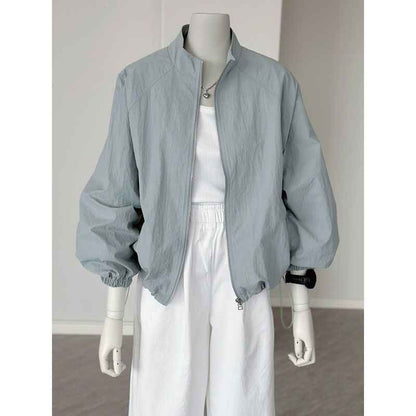 Basic Zippered Sun Protection Short Jacket Long - VEX CLUB HOUSE