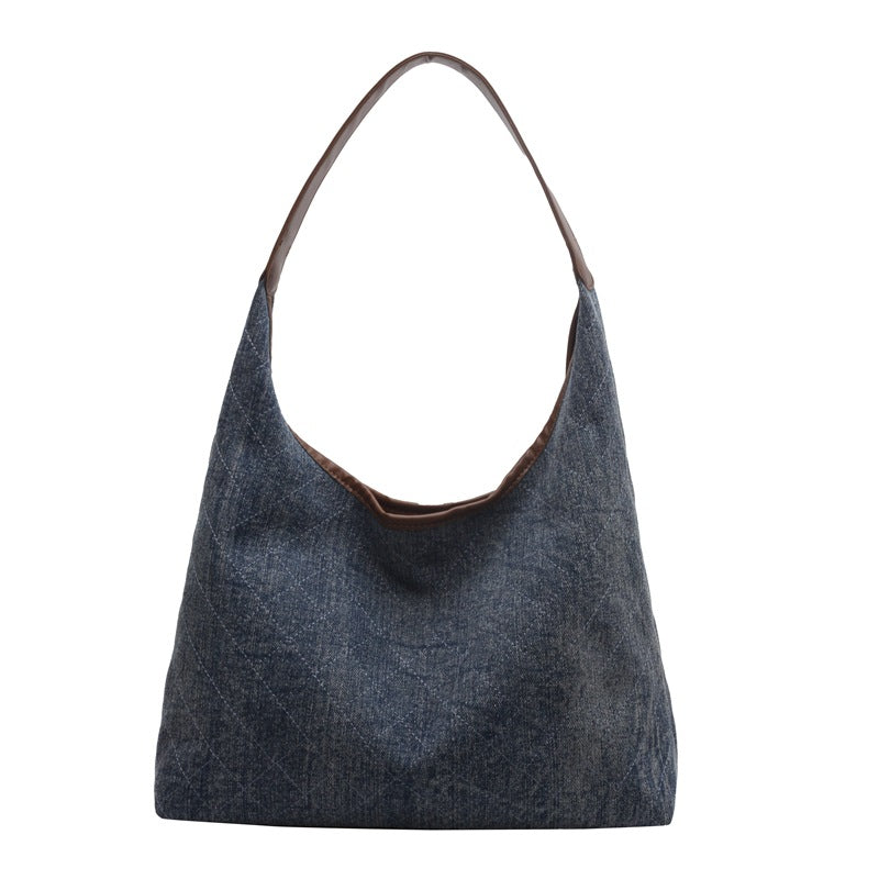 Denim Canvas Bucket Bag Fashion Large Capacity Shoulder Bags For Women Tote Handbag Female Shopping Bags - VEX CLUB HOUSE
