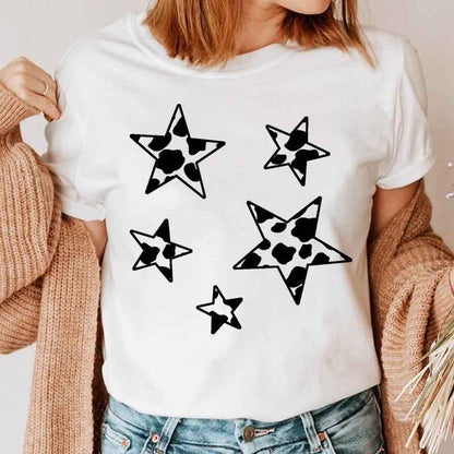 Fashion Printing Creative Color Lip Print Short Sleeve - VEX CLUB HOUSE