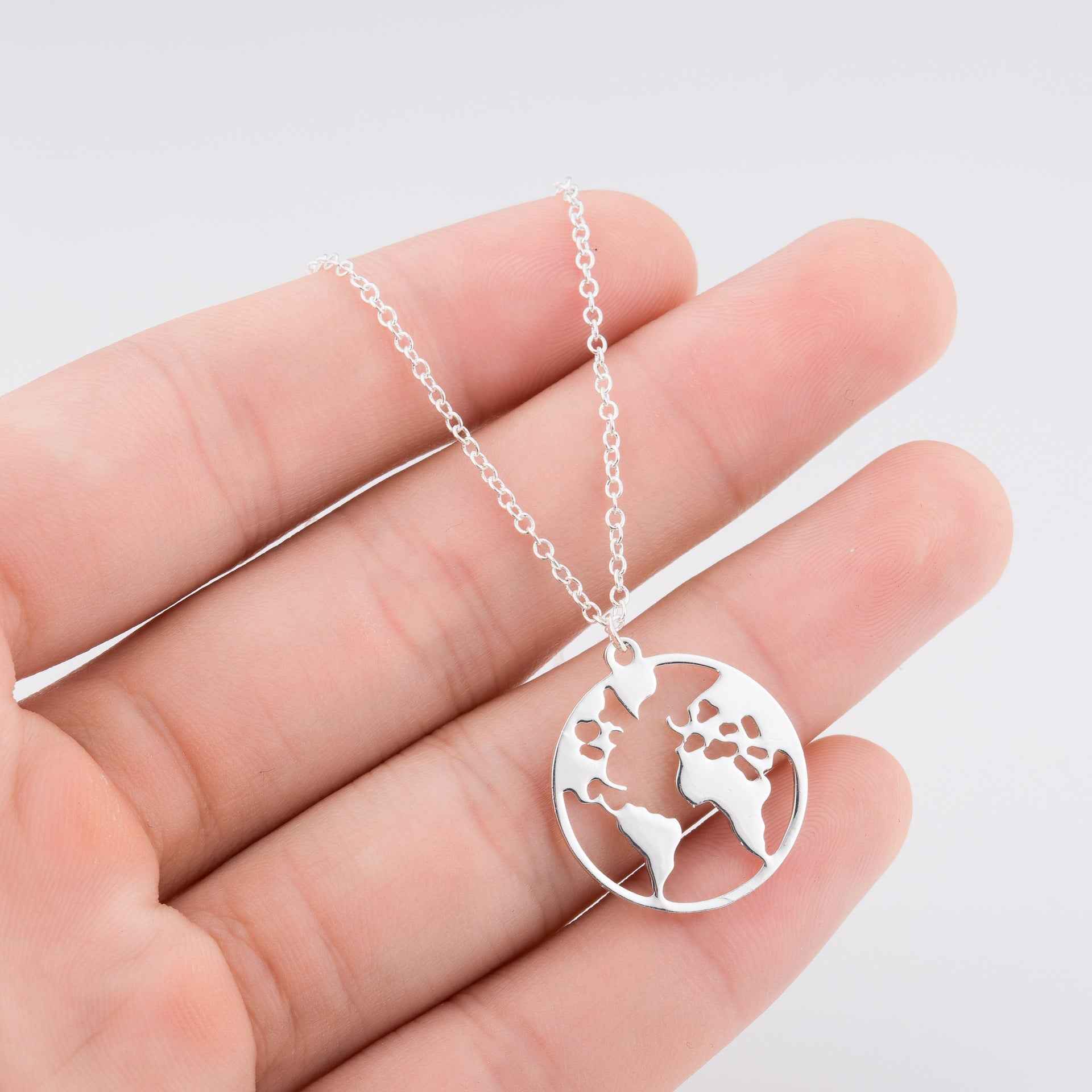 Vintage Origami World Map Necklace Women Geometric Necklace - VEX CLUB HOUSE