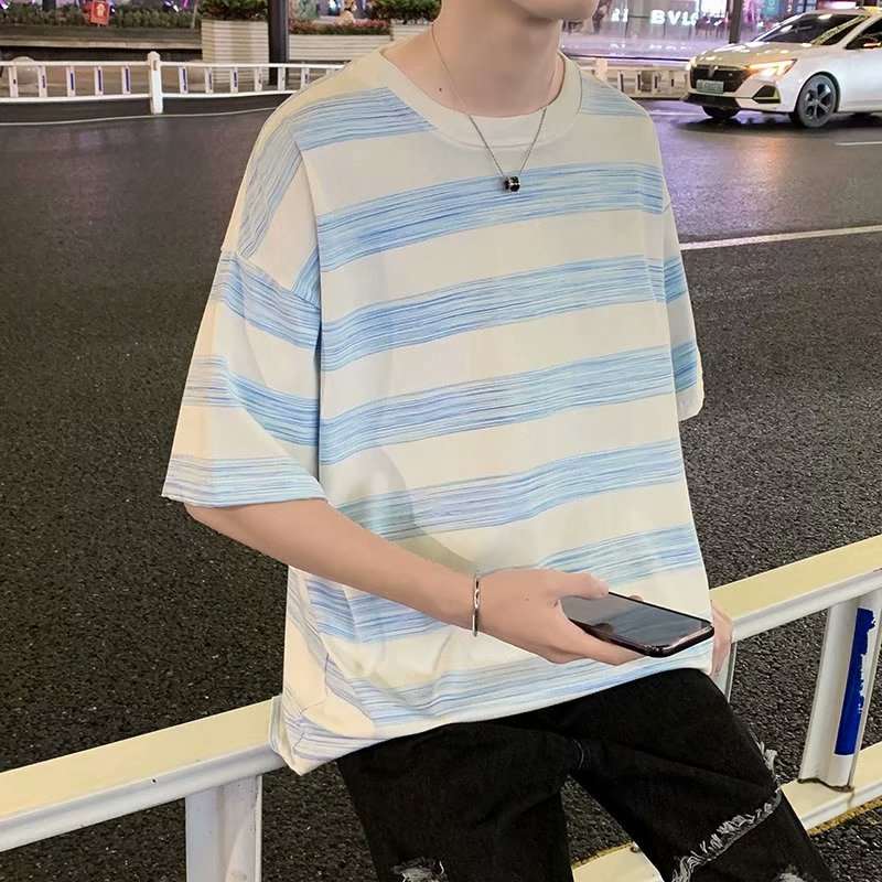 Couple Cotton Striped Short Sleeves - VEX CLUB HOUSE