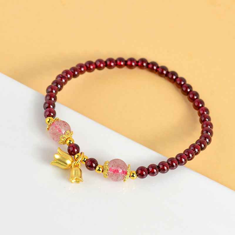 Gourd Bracelet Simple Garnet Bracelet For Women