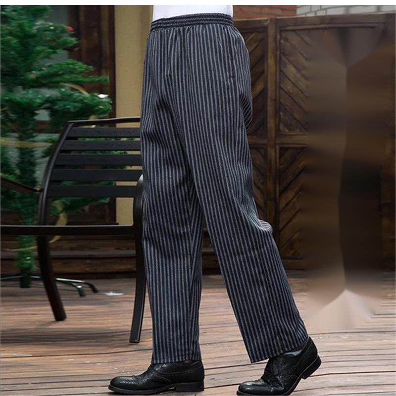Kitchen Striped Chef's Pants And Dining Room Elastic Pants - VEX CLUB HOUSE